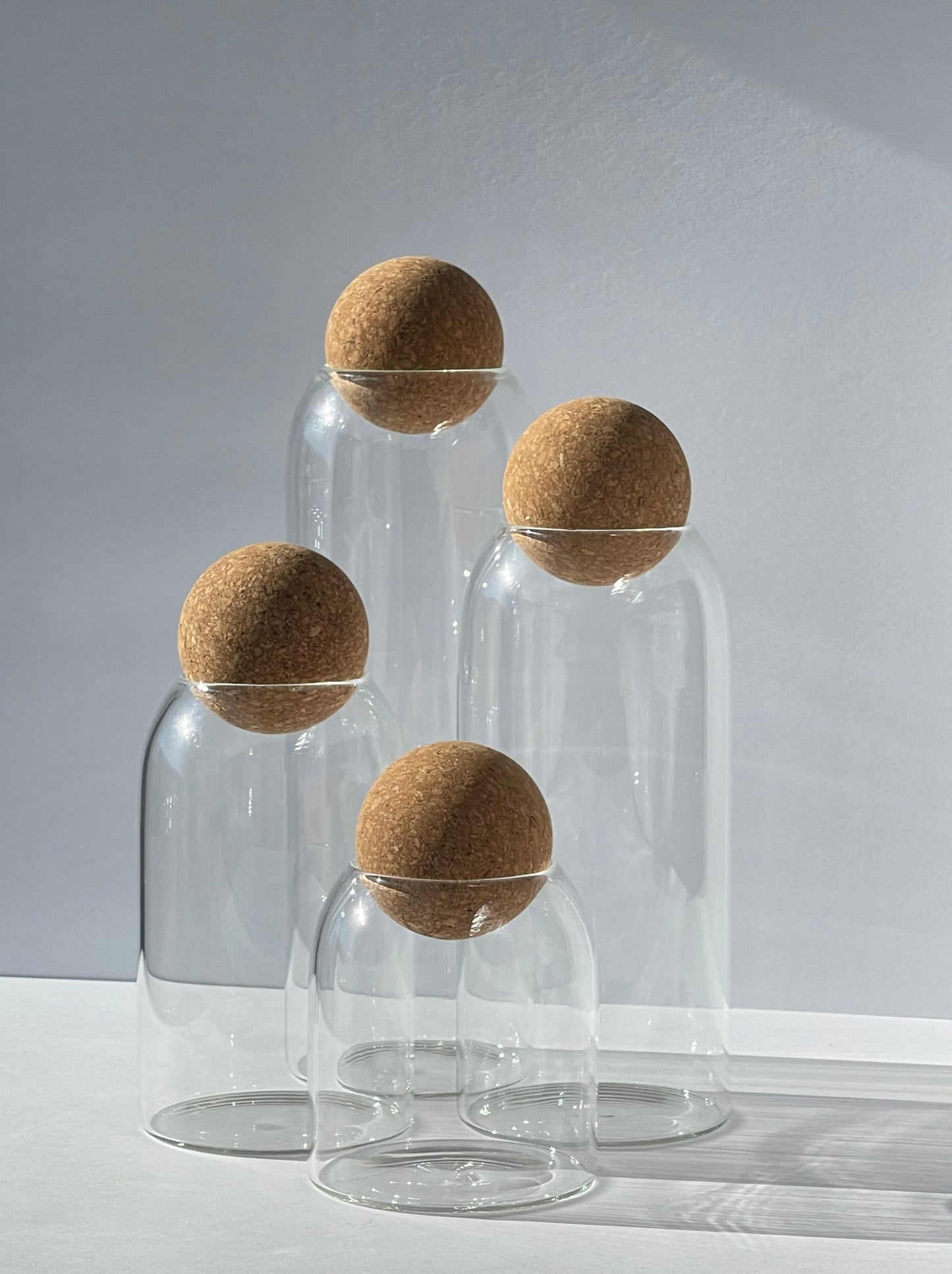 Corkball Lid Glass Storage Jars