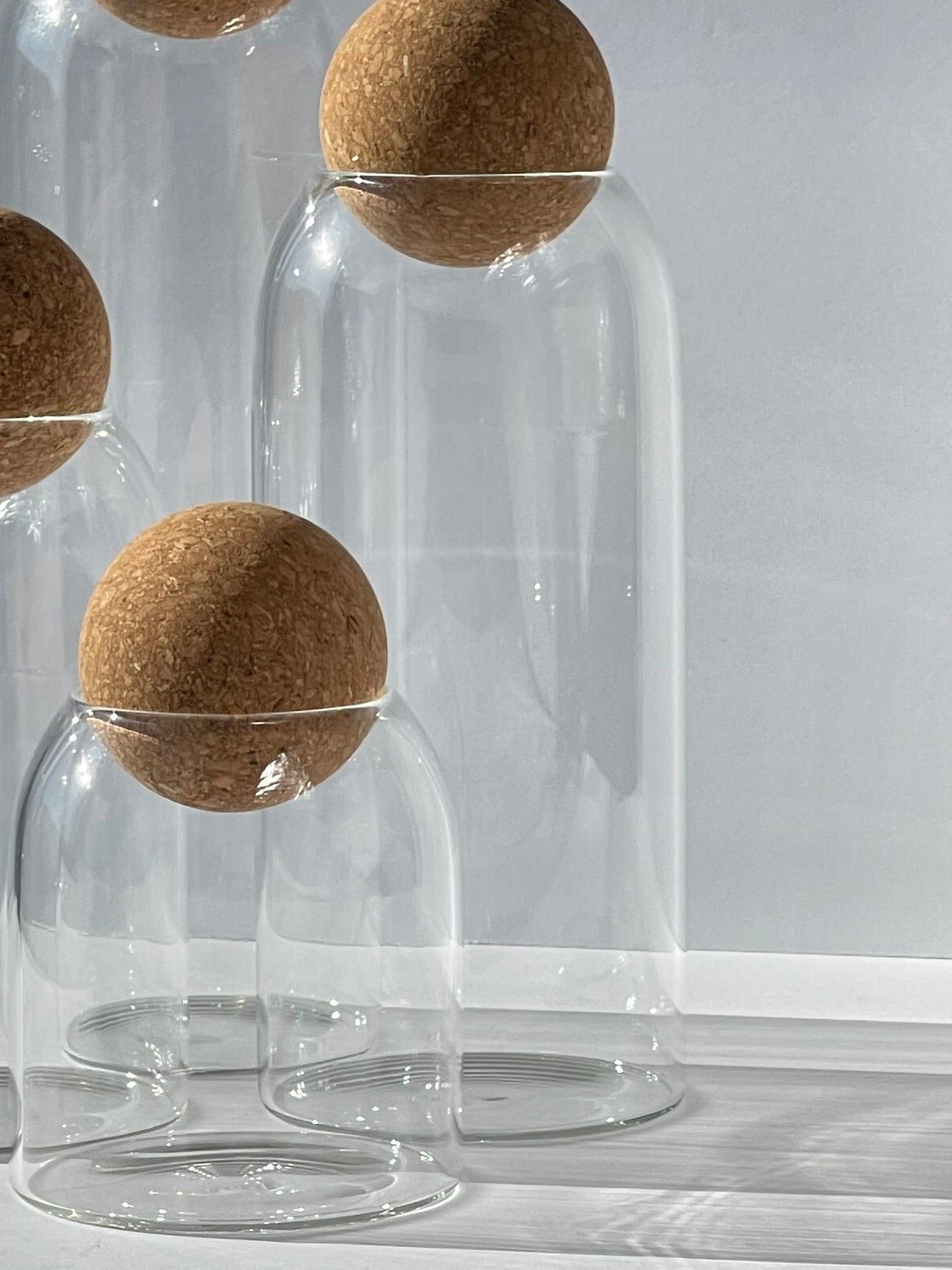 Corkball Lid Glass Storage Jars