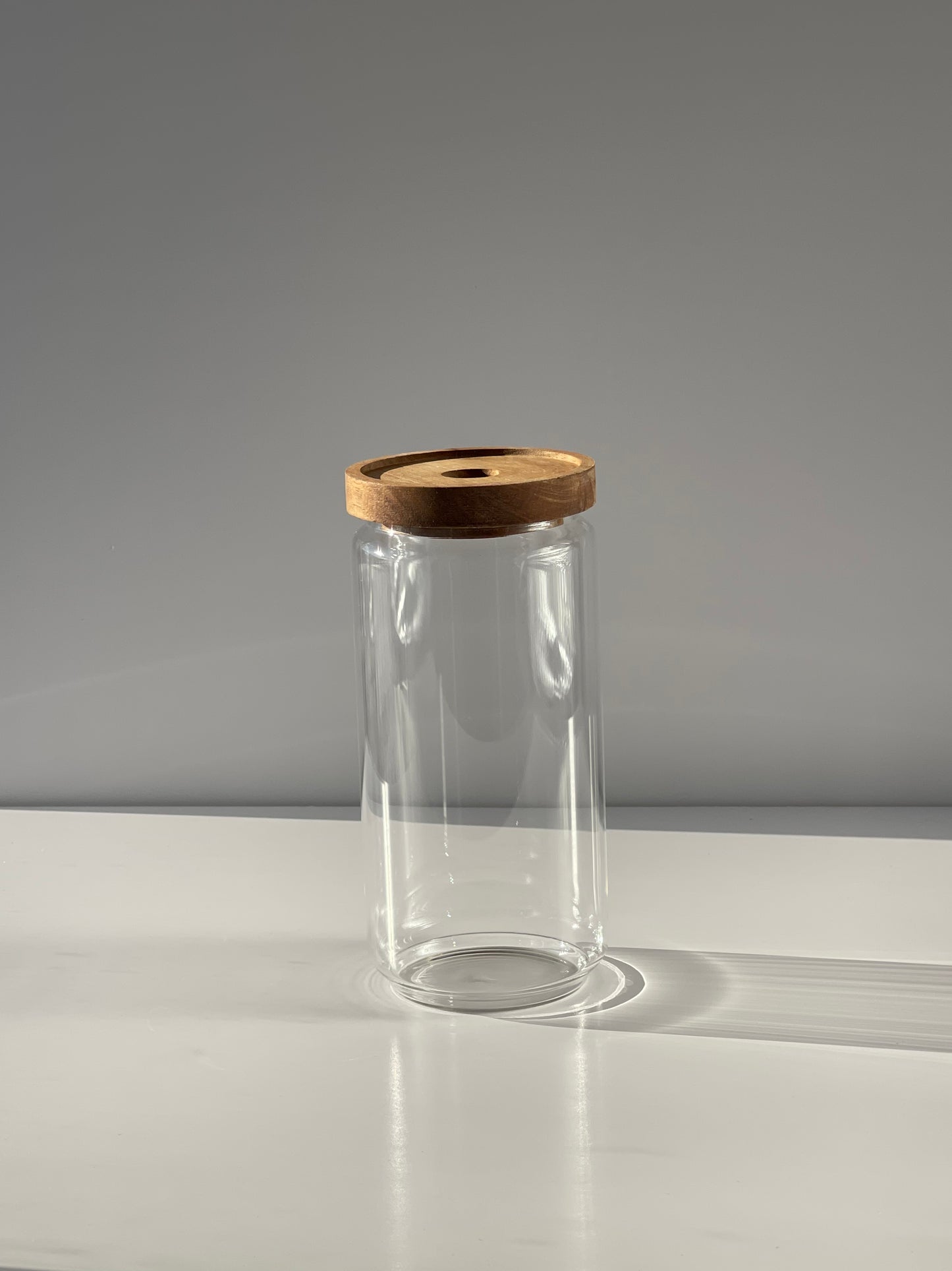 Glass Container With Acacia Wood Lid