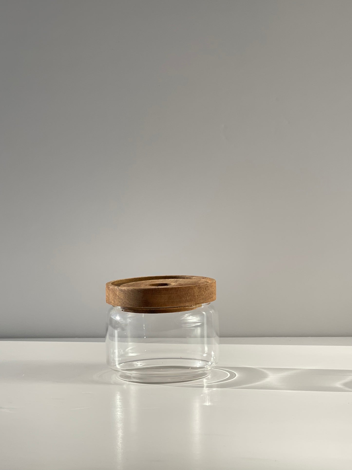 Glass Container With Acacia Wood Lid