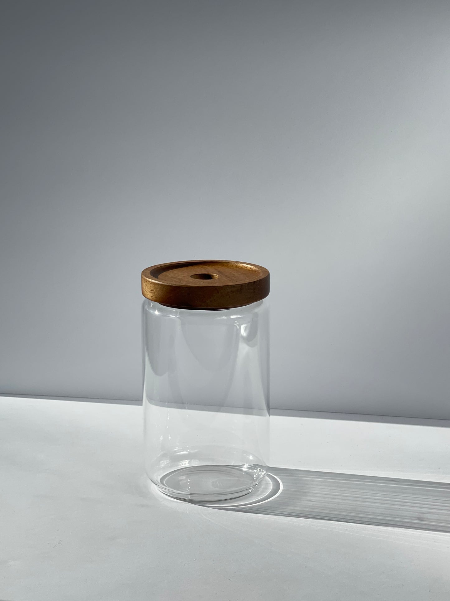 Glass Container With Acacia Wood Lid