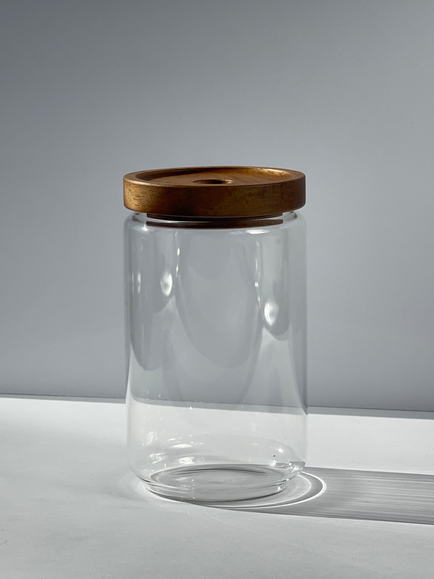 Glass Container With Acacia Wood Lid