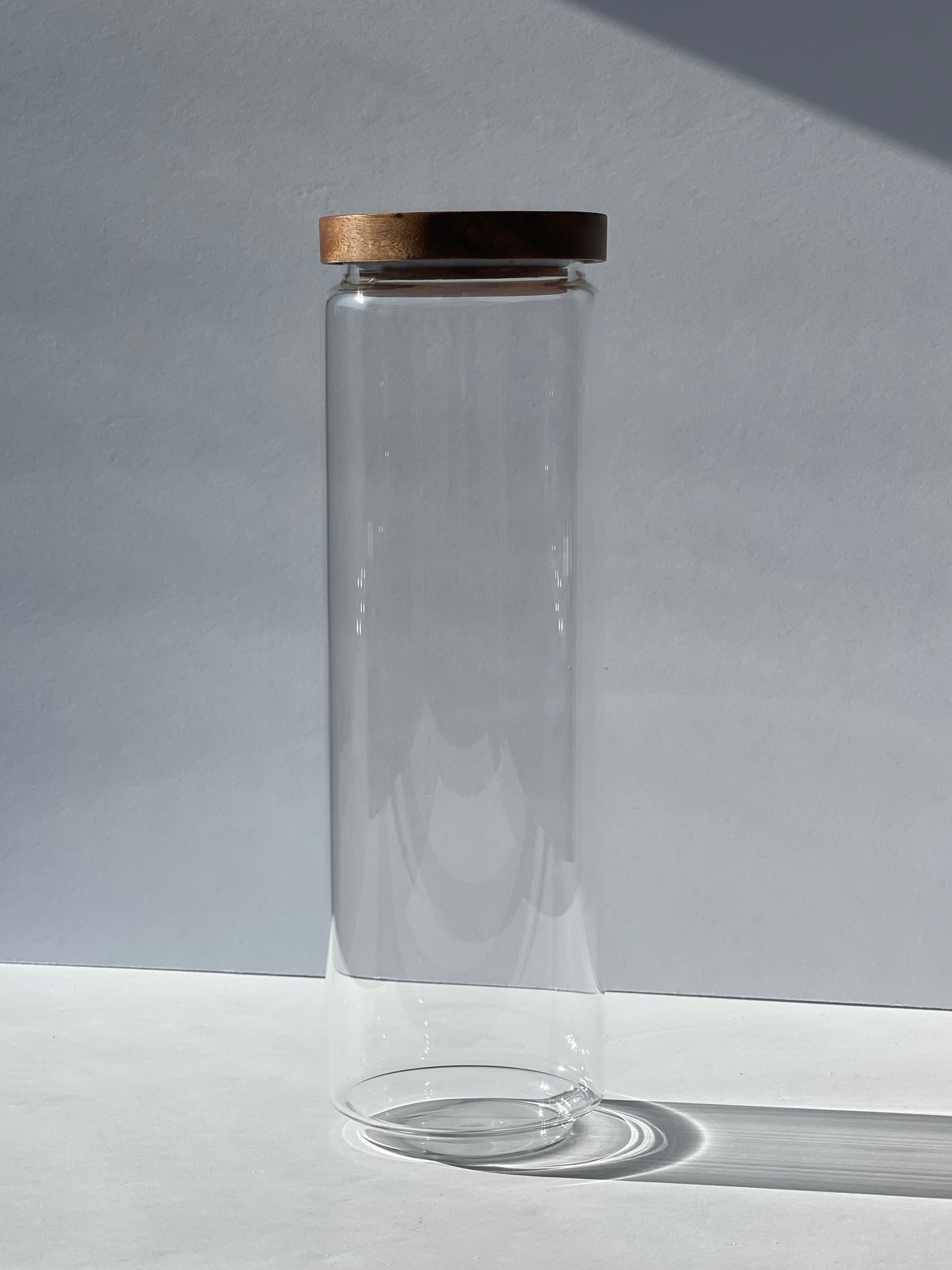 Glass Container With Acacia Wood Lid